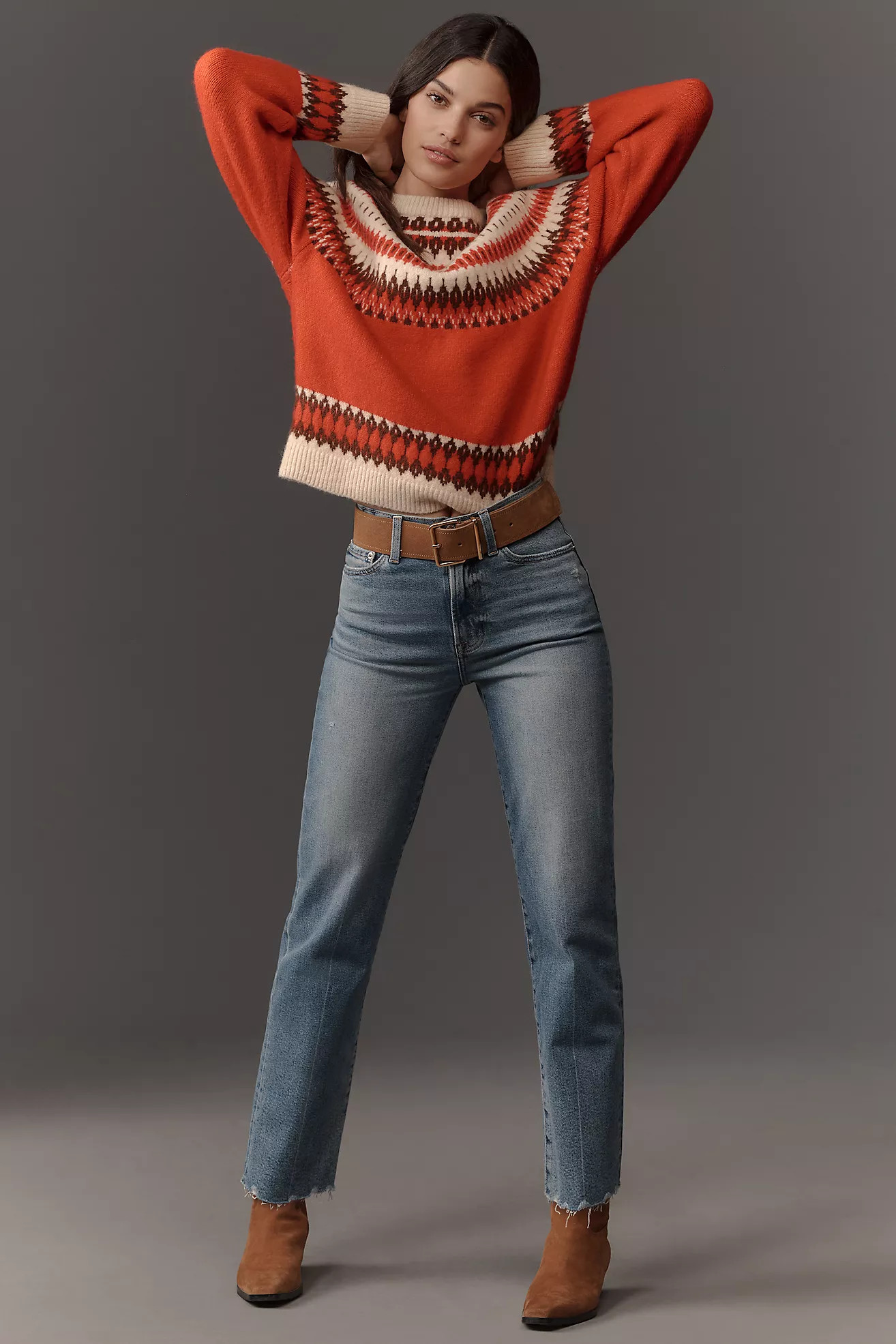 Pistola Charlie High-Rise Straight-Leg Cropped Jeans | Anthropologie (US)