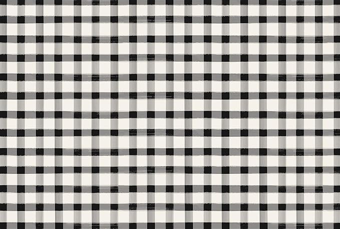 Hester and Cook Paper Placemats for Dining Table - Black White Buffalo Check Plaid Pattern Place ... | Amazon (US)