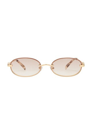 Luv Lou Jean Sunglasses in Gold & Brown Grad from Revolve.com | Revolve Clothing (Global)