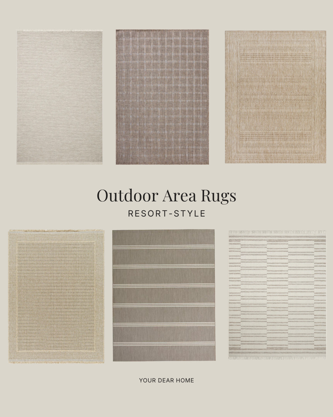 Large, light-toned outdoor rugs with subtle texture that ground the space and pull everything together effortlessly 

 #LTKSeasonal #LTKHome