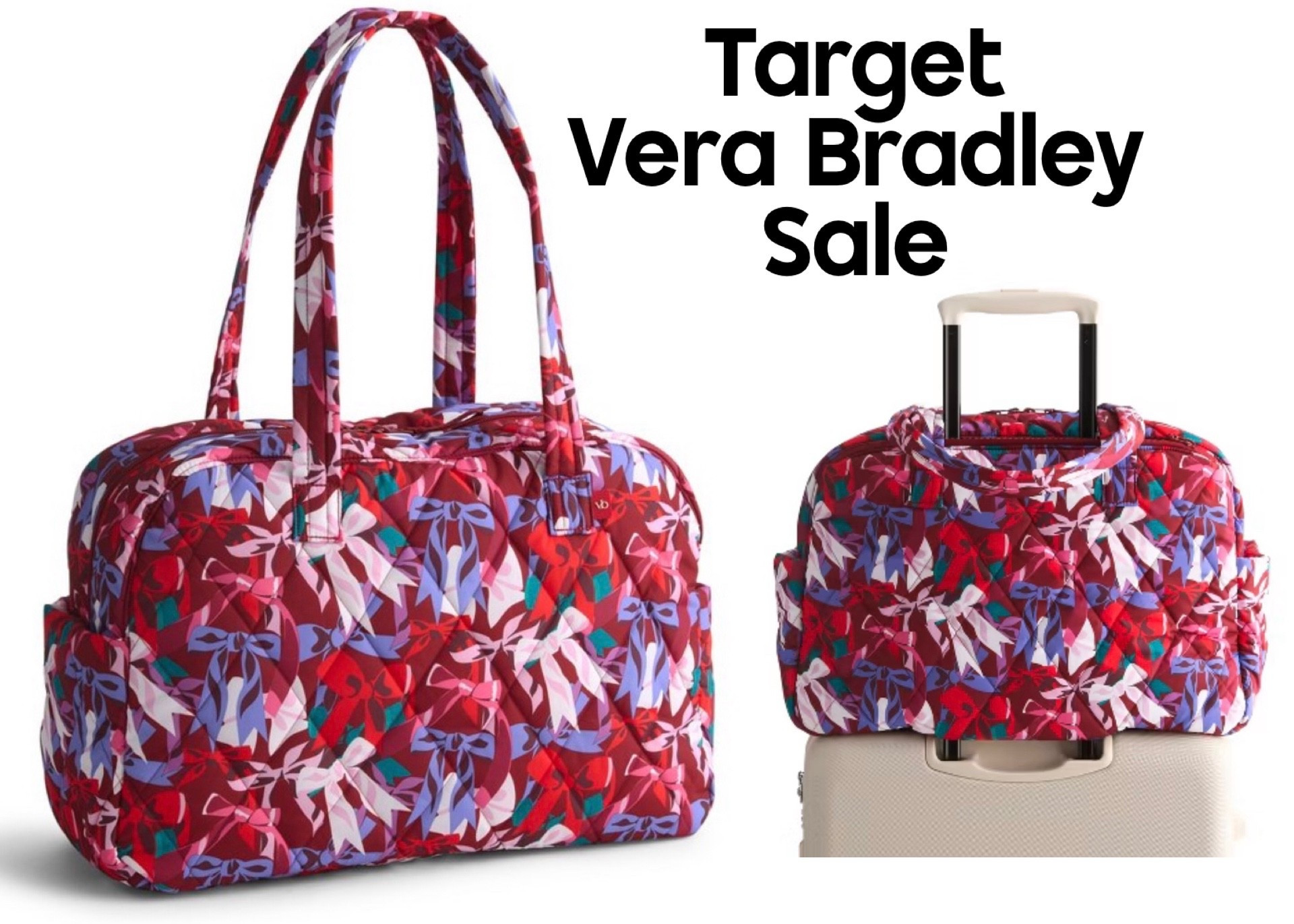 Target has the Vera Bradley Women's Ultralight Weekender Travel Bag down to as low as $49.50 today in lots of fun pattern and color options! Love this bag since it’s so spacious - and it even has a slip pocket to fit over luggage handles, as well as exterior side beverage holders! 🎀

#LTKSaleAlert #LTKTravel #LTKmomlife