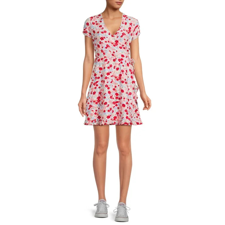 No Boundaries Juniors' Wrap Dress | Walmart (US)