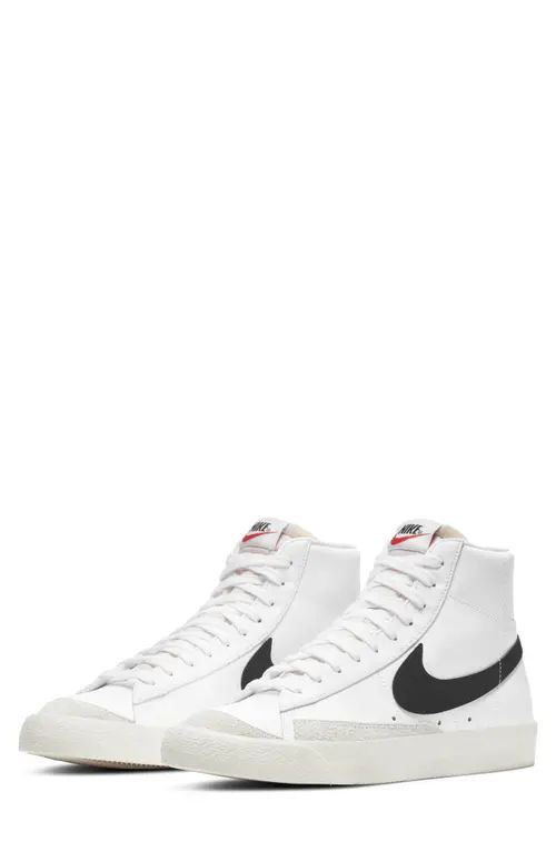Nike Blazer Mid '77 Vintage Sneaker in White/Black at Nordstrom, Size 12.5 | Nordstrom