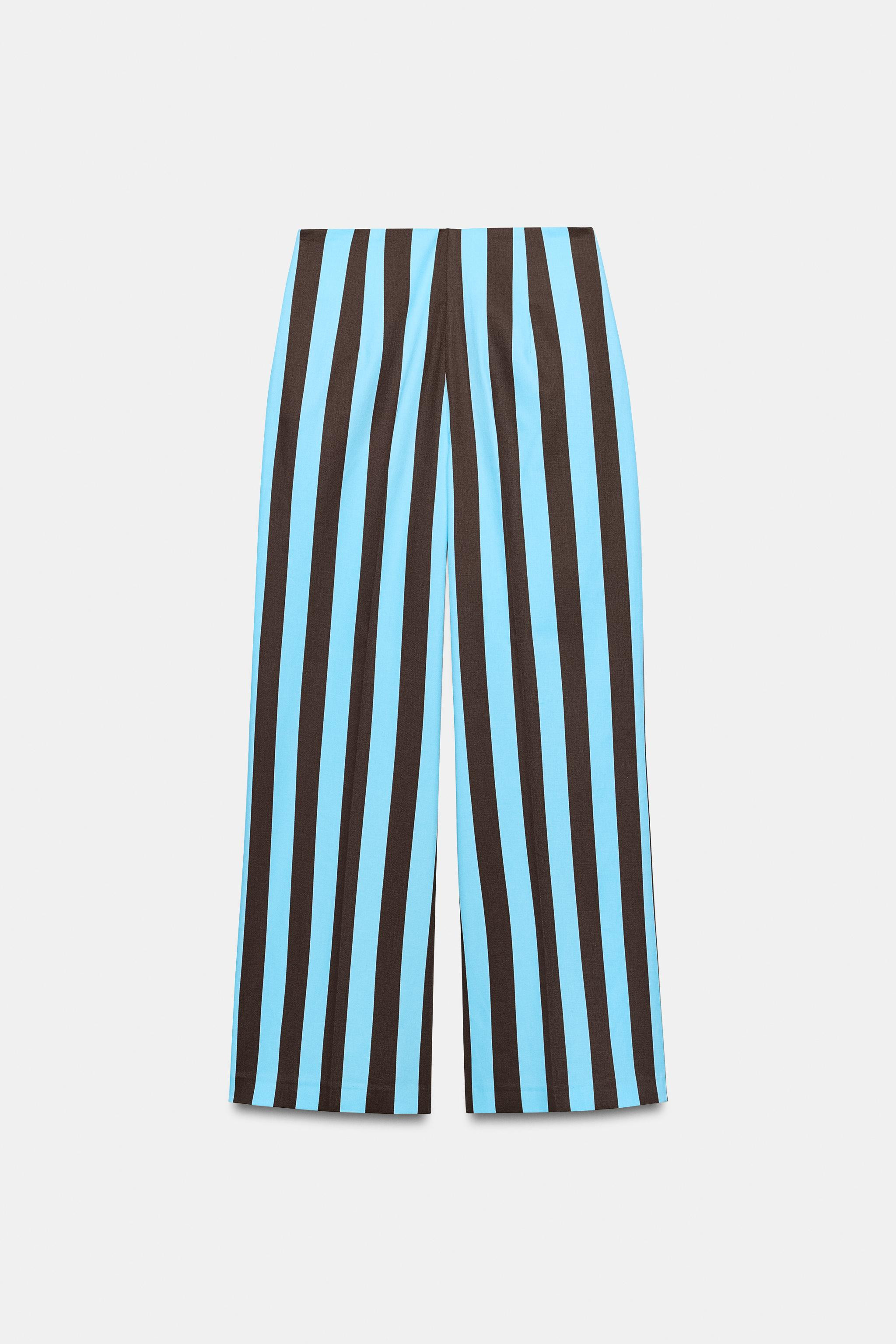 STRIPED STRAIGHT-LEG TROUSERS | Zara UK