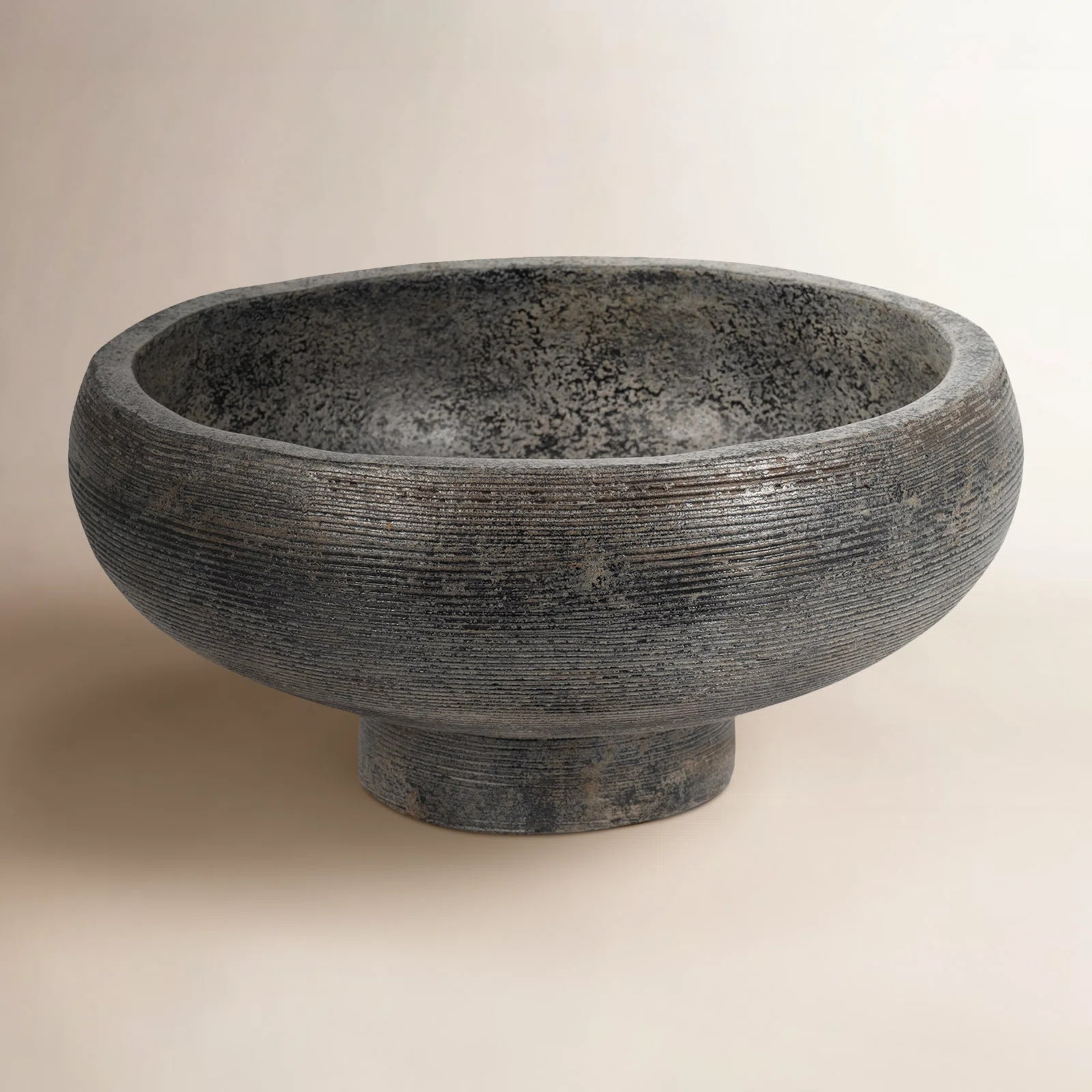 Round Textured Terracotta Decorative Bowl for Home Decor - Modern Accent Bowl for Tabletop or She... | Wayfair North America
