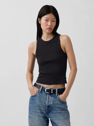 Heavyweight Rib Halter Tank Top | Gap (US)