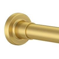 Shower Curtain Rod Adjustable 32"-80", Tension Shower Curtain Rod No Drilling Stainless Steel Rust Proof for RV Bathroom Shower Stall Apartment, Gold | Amazon (US)