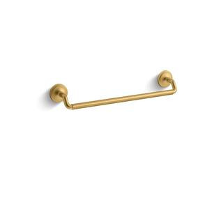 KOHLER Paces 18 in. Wall Mounted Towel Bar in Vibrant Brushed Moderne Brass R34486-2MB - The Home... | The Home Depot
