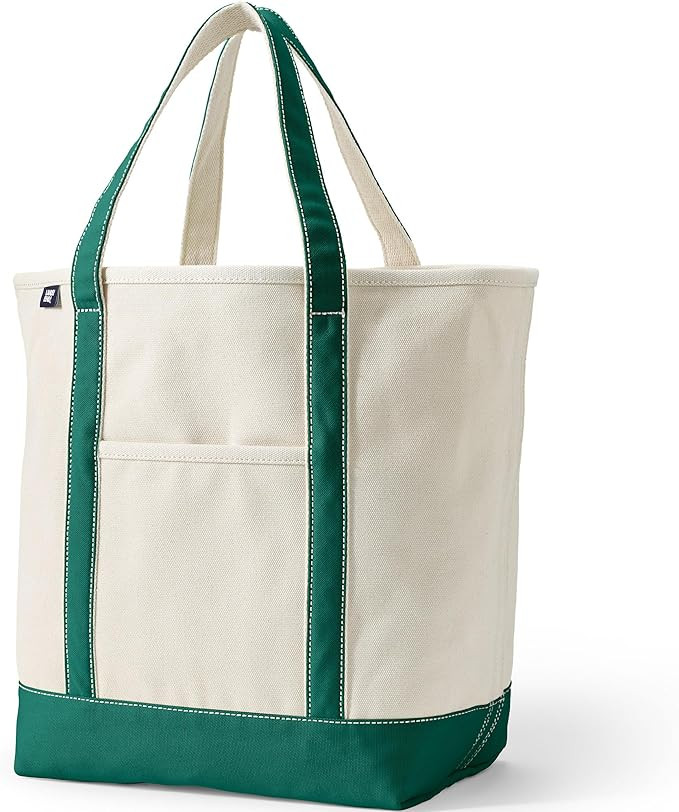 Lands' End Open Top Canvas Tote Bag | Amazon (US)