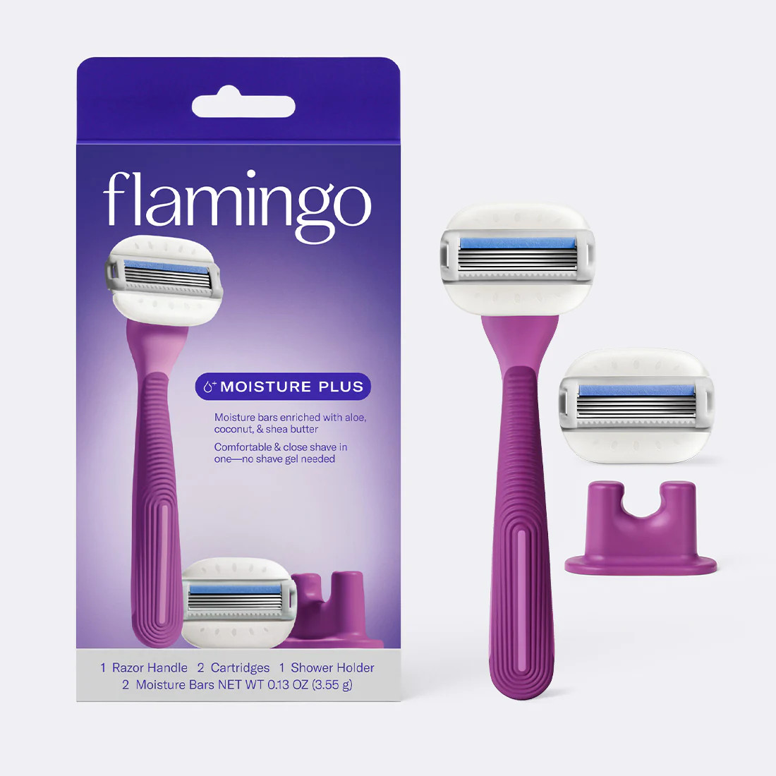 Moisture Plus Razor Set | Flamingo