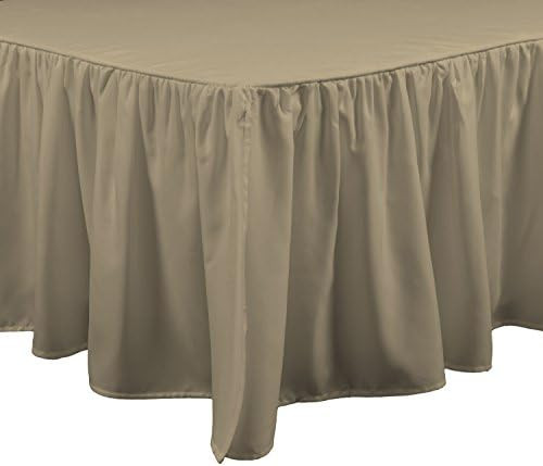 Brielle Essential Bed Skirt, Queen, Linen | Amazon (US)