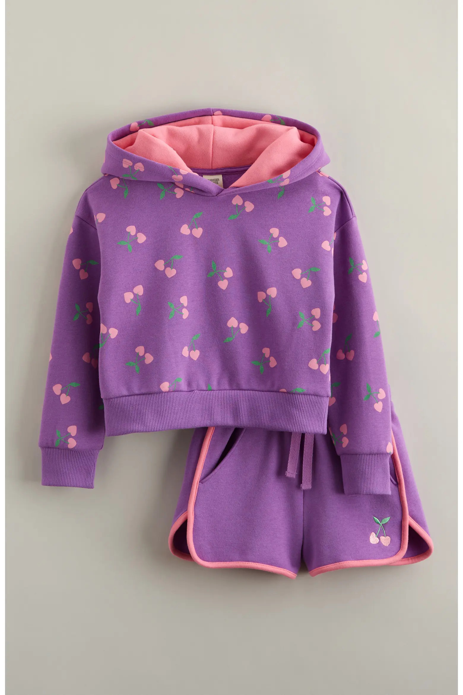Kids' Cotton Blend Fleece Hoodie & Shorts Set (Women) | Nordstrom | Nordstrom