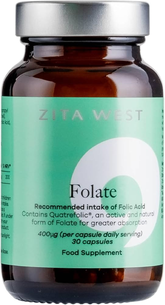 Zita West Premium Folate (L-Methylfolate) 400µg - Quatrefolic® Formula for Pre-Conception & Pre... | Amazon (UK)