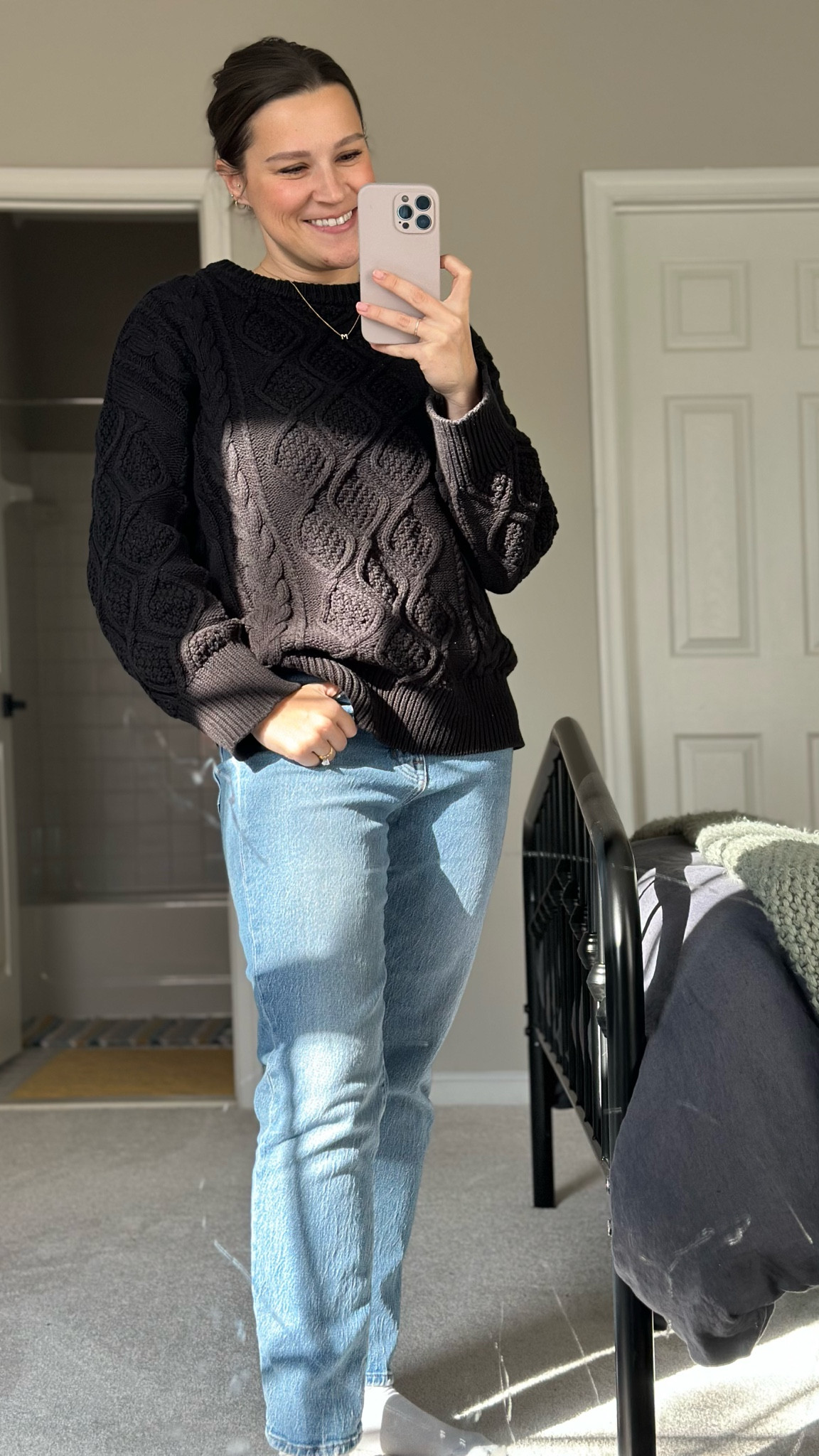 Winter uniform! Loving the basics lately and this sweater is a great closet staple. This one is Amazon but I also linked the quince ones I’ve been loving. I like to size up in these so they’re comfy and large, but I’ve also ordered my true size and like how they fit. Total personal preference!

#LTKgrwm #LTKmomlife #LTKootd