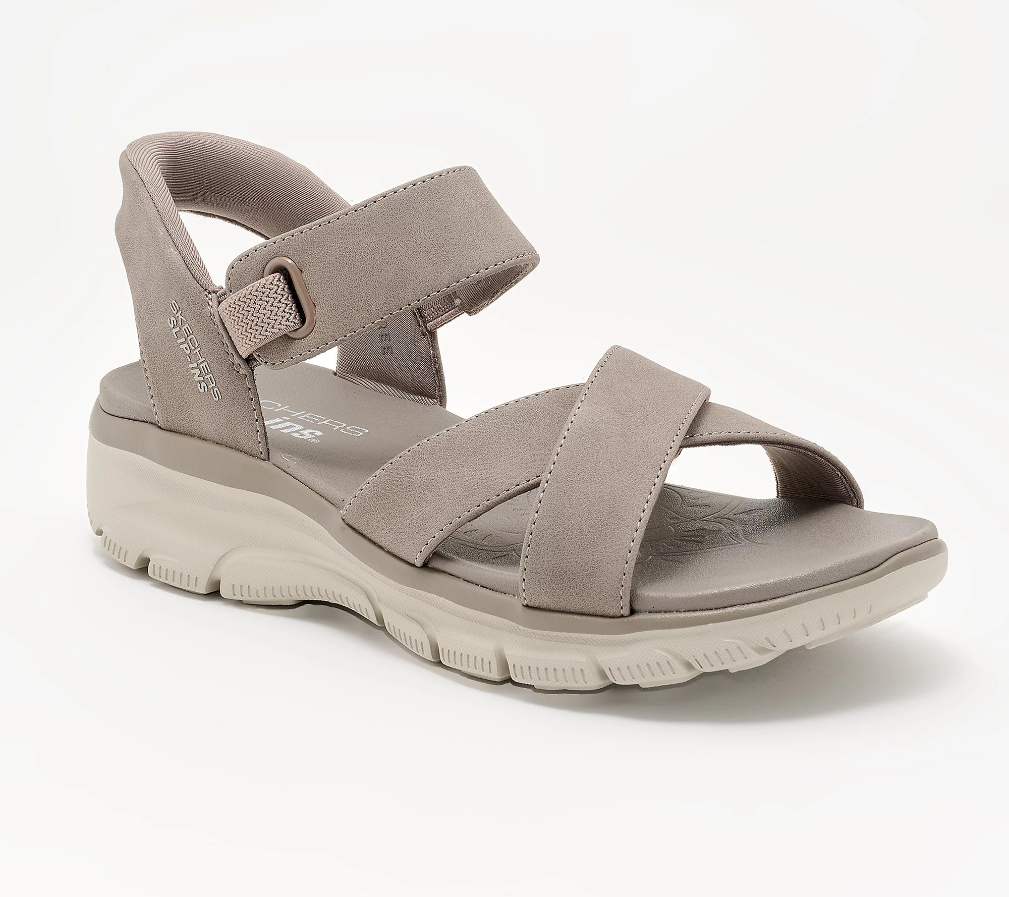 As Is Skechers Slip-ins Easy Going Crossband Sandals- | QVC