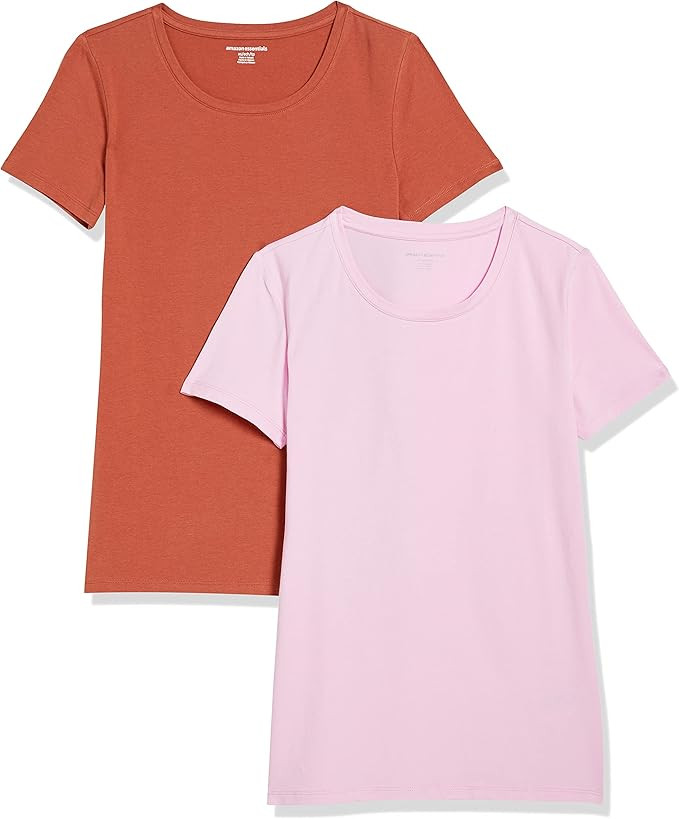 Amazon Essentials Women's Classic-Fit Short-Sleeve Crewneck T-Shirt, Multipacks | Amazon (US)