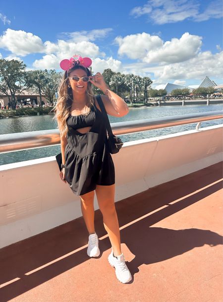 30th birthday celebration at Disney World’s Epcot outfit. 
Athletic dress comes with detached shorts with pockets and has a built in bra. Wearing a size small. 
These shoes are also top tier for lots of walking!

#LTKfindsunder50 #LTKshoecrush #LTKtravel