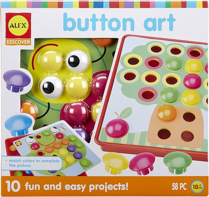 Alex Discover Button Art Activity Set Kids Art and Craft Activity, 56pieces | Amazon (US)