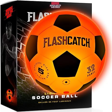Light Up Soccer Ball - Glow in The Dark - NO 5 - Sports Gear Gifts for Boys & Girls 8-15+ Year Ol... | Amazon (US)