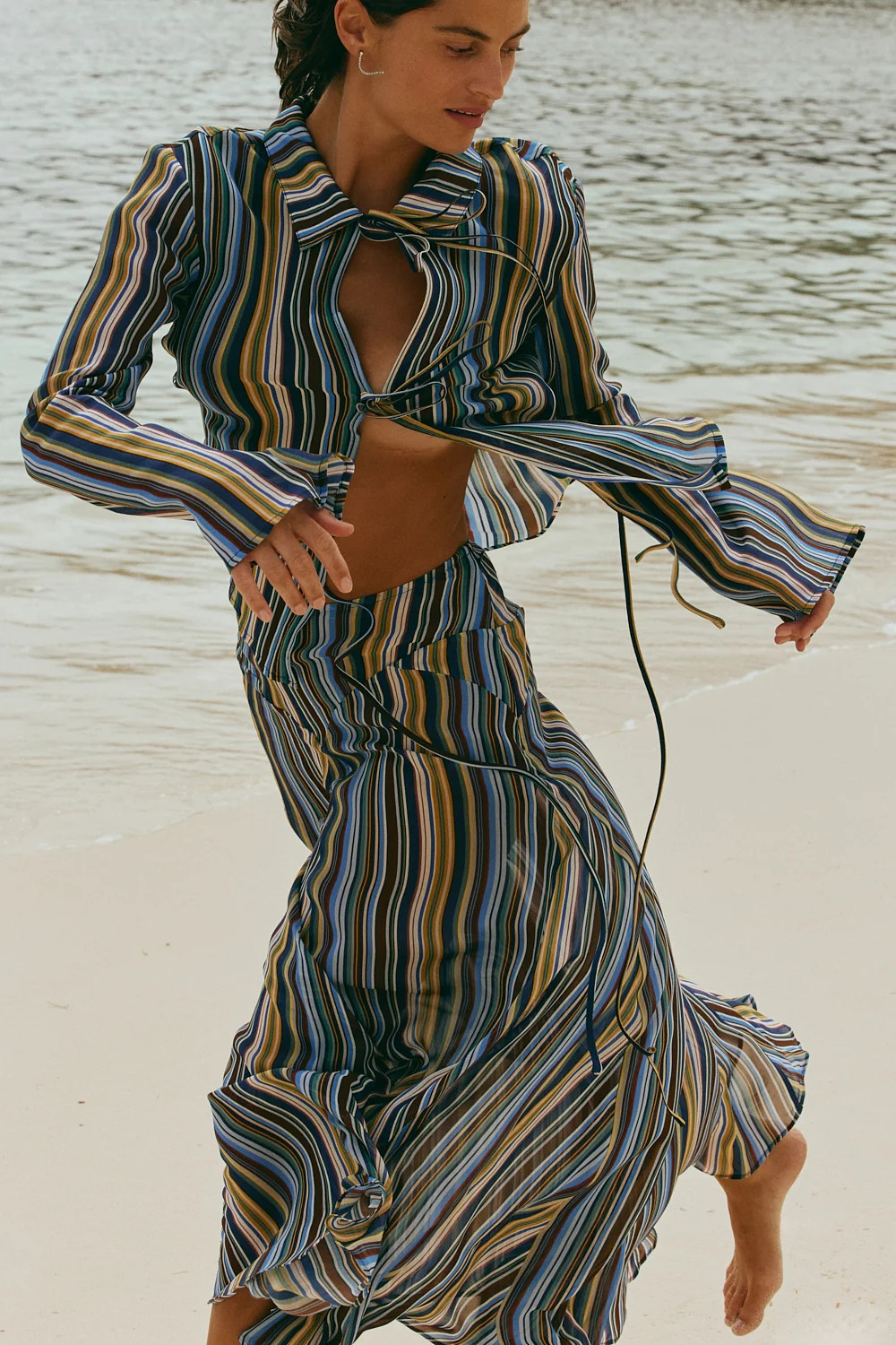 Sadie Sheer Maxi Skirt Parallel | VRG Grl