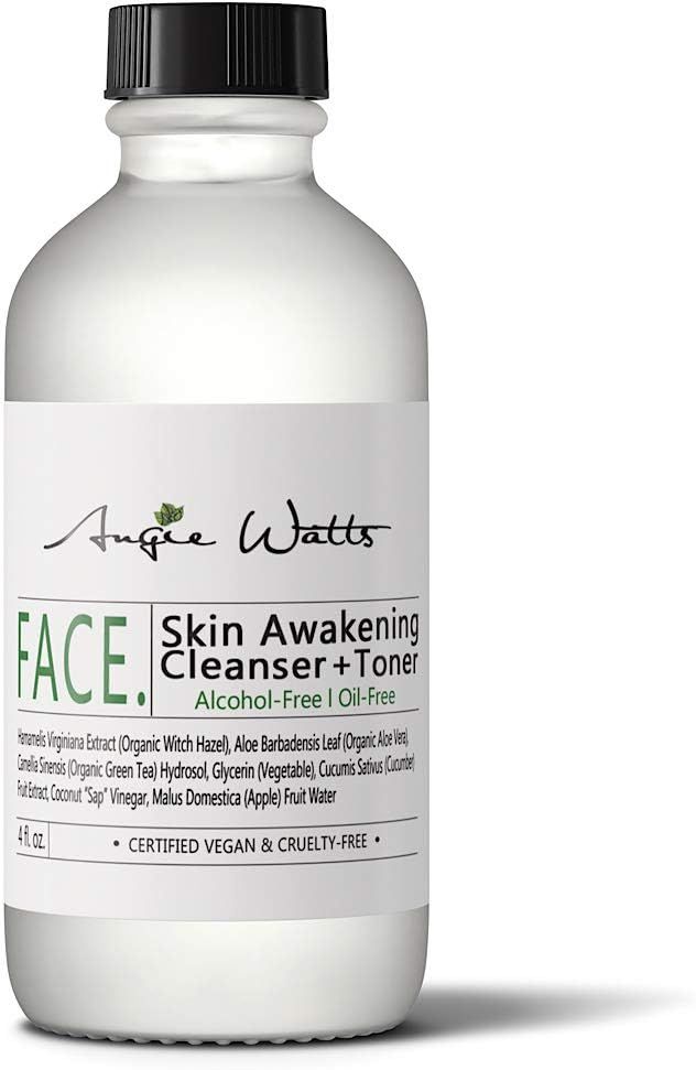 Angie Watts FACE. Skin Awakening Cleanser + Toner, 4oz - Alcohol-Free, Oil-Free Cleanser & Toner ... | Amazon (US)