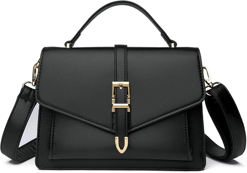 Crossbody Bags for Women - Small Cross Body Purse Leather Top-handle Handbags Trendy Shoulder Bag... | Amazon (US)