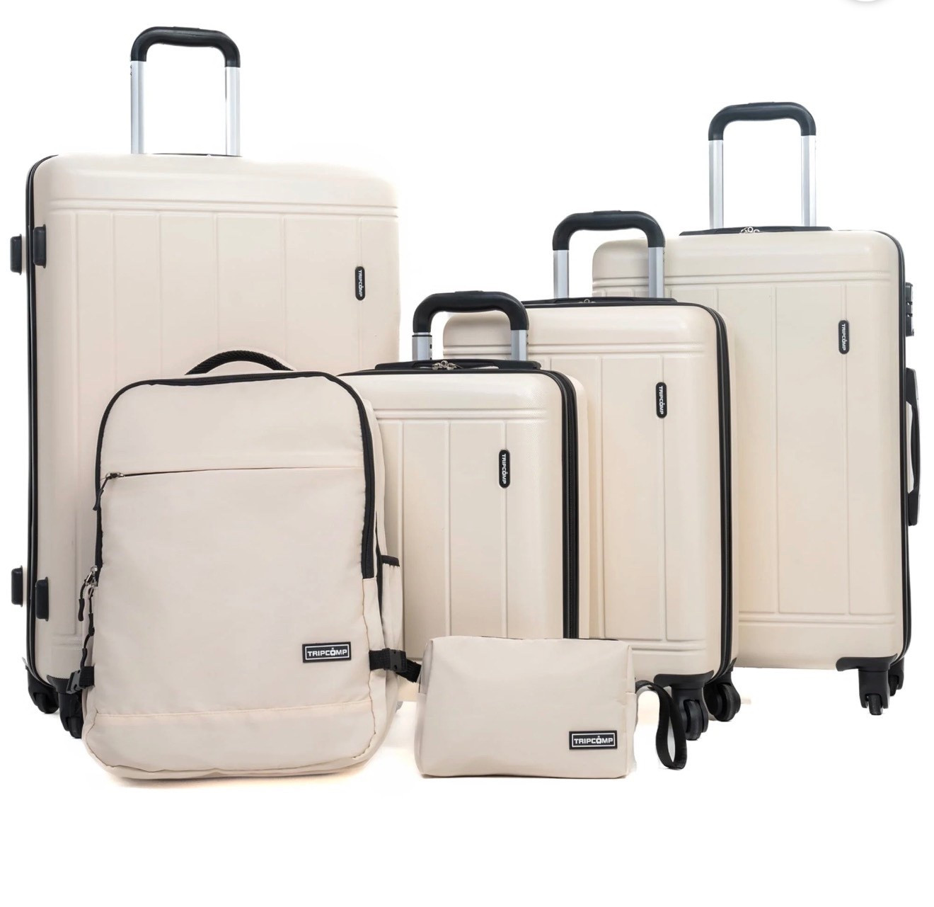 Tripcomp 6 Piece Hardside Luggage Sets Spinner Wheels with TSA Lock Lightweight Suitcase with backpacks(White)


#LTKSeasonal #LTKTravel #LTKSaleAlert