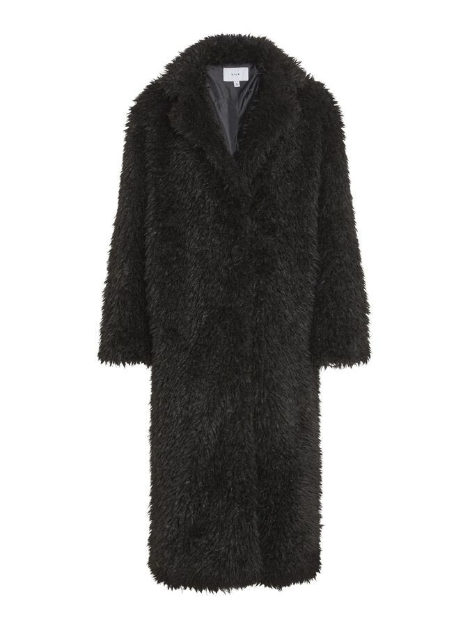 COLLAR COAT | Black | VILA® | Vila.com