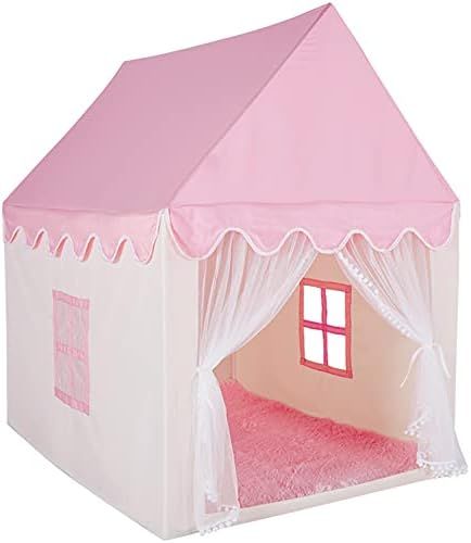 LTKX Kids Play Tent for Girls Princess Tent Pink Castle Playhouse for Toddlers Indoor and Outdoor... | Amazon (US)