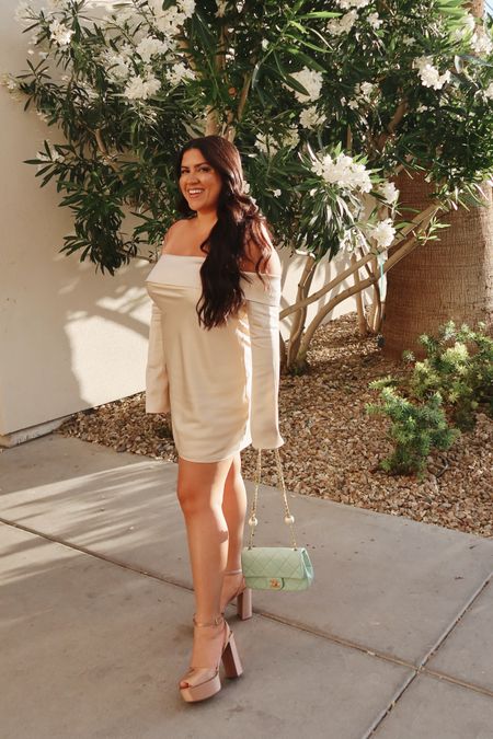 Our last dinner in Vegas called for this little white dress that would be such a cute look for the bride on her bachelortte!

#LTKMidsize #LTKStyleTip #LTKWedding