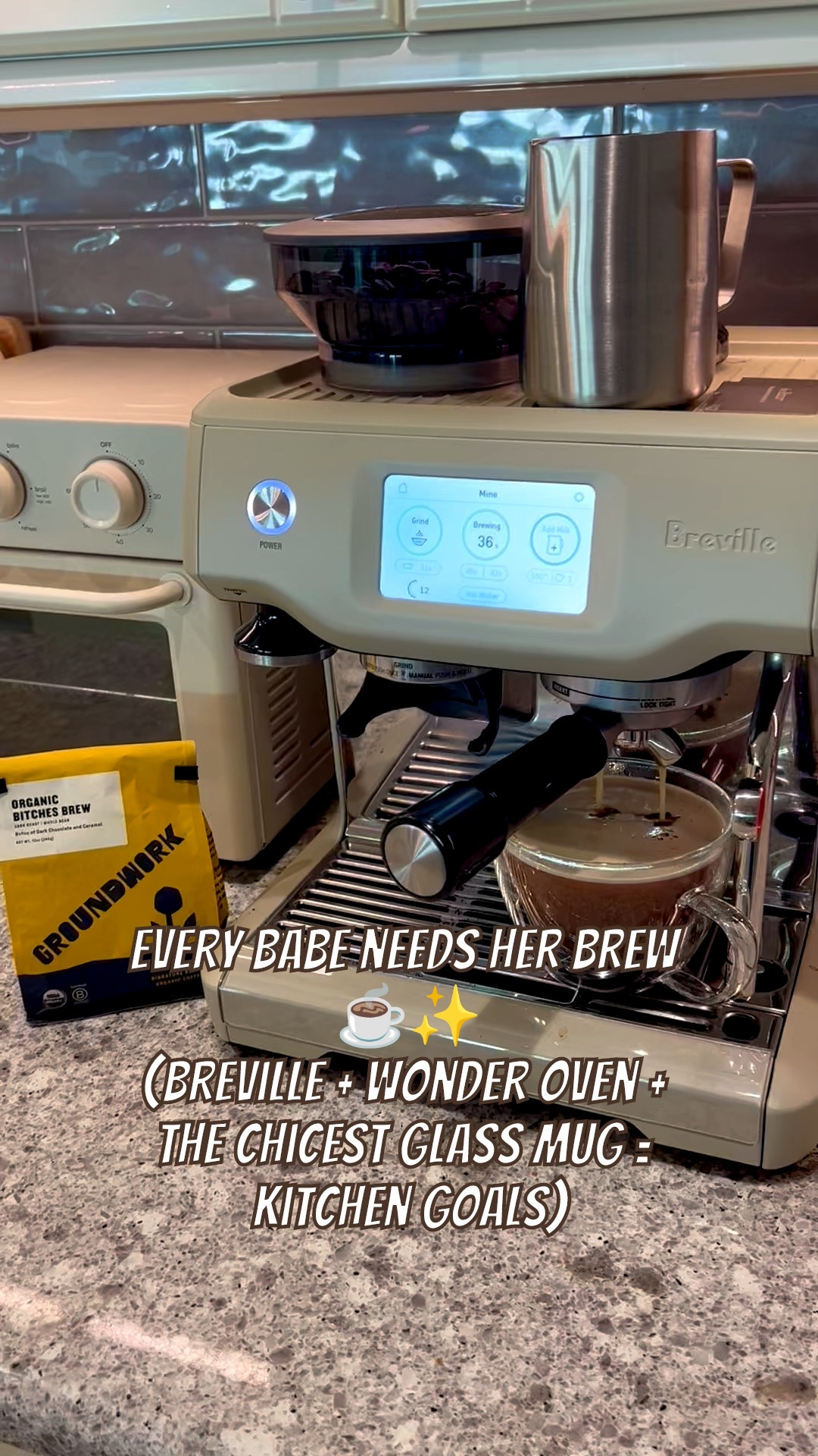 ✨ Every babe needs her brew ☕✨ My Breville Espresso Touch + Our Place Wonder Oven = the dream team. Add in these chic Williams Sonoma insulated mugs, and mornings suddenly feel a little more elevated (even with a toddler running around 😉). Linking all my almond nougat + cream kitchen faves on LTK because yes, aesthetic appliances really do make coffee taste better. 🌿

#LTKFamily #LTKHome #LTKActive