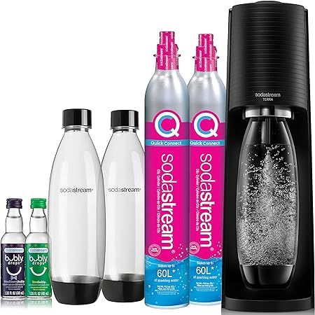 SodaStream Terra Sparkling Water Maker Bundle (Black), with CO2, DWS Bottles, and Bubly Drops Fla... | Amazon (US)