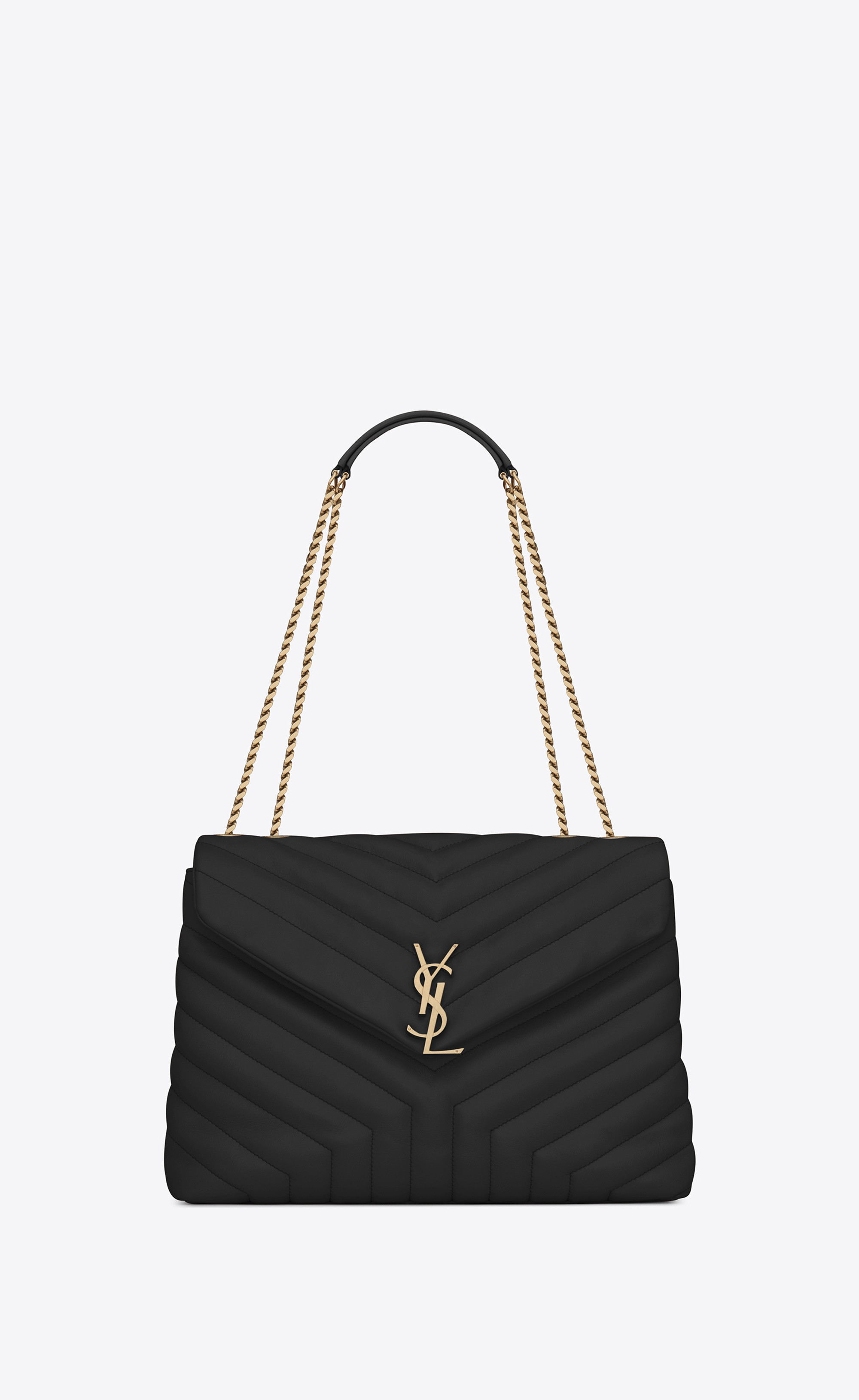 Monogramme Loulou Loulou Medium In Matelassé "y" Leather Black Onesize | Saint Laurent Inc. (Global)