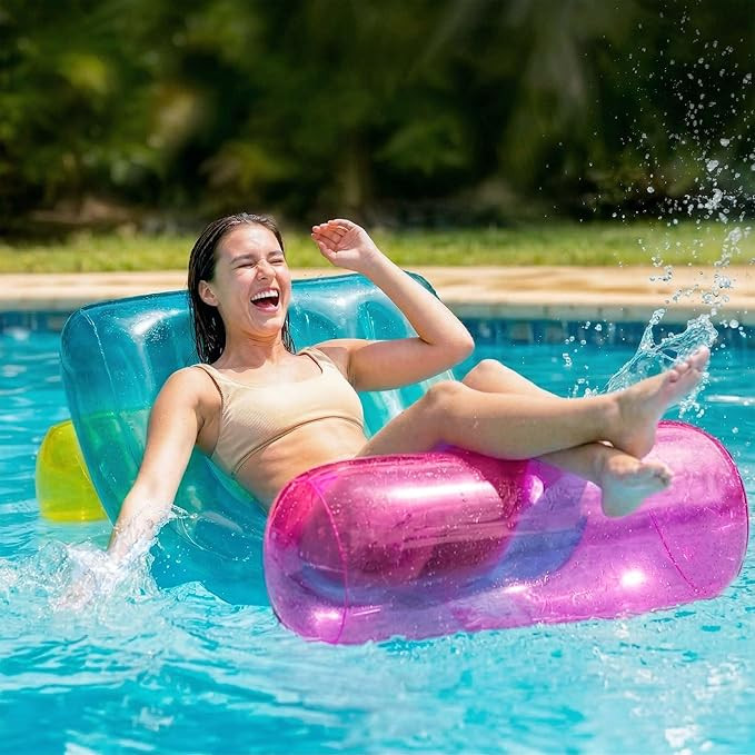 Funscape Inflatable Pool Recliner Lounger, Swimming Pool Floating Lounge, Adult Sun Tanning Chair... | Amazon (US)