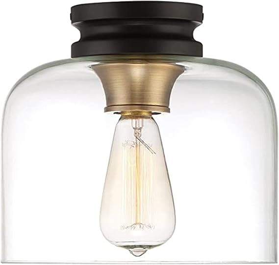 Designers Fountain 1261-VB Ezra 1-Light Flush Mount Ceiling Light, Vintage Bronze | Amazon (US)