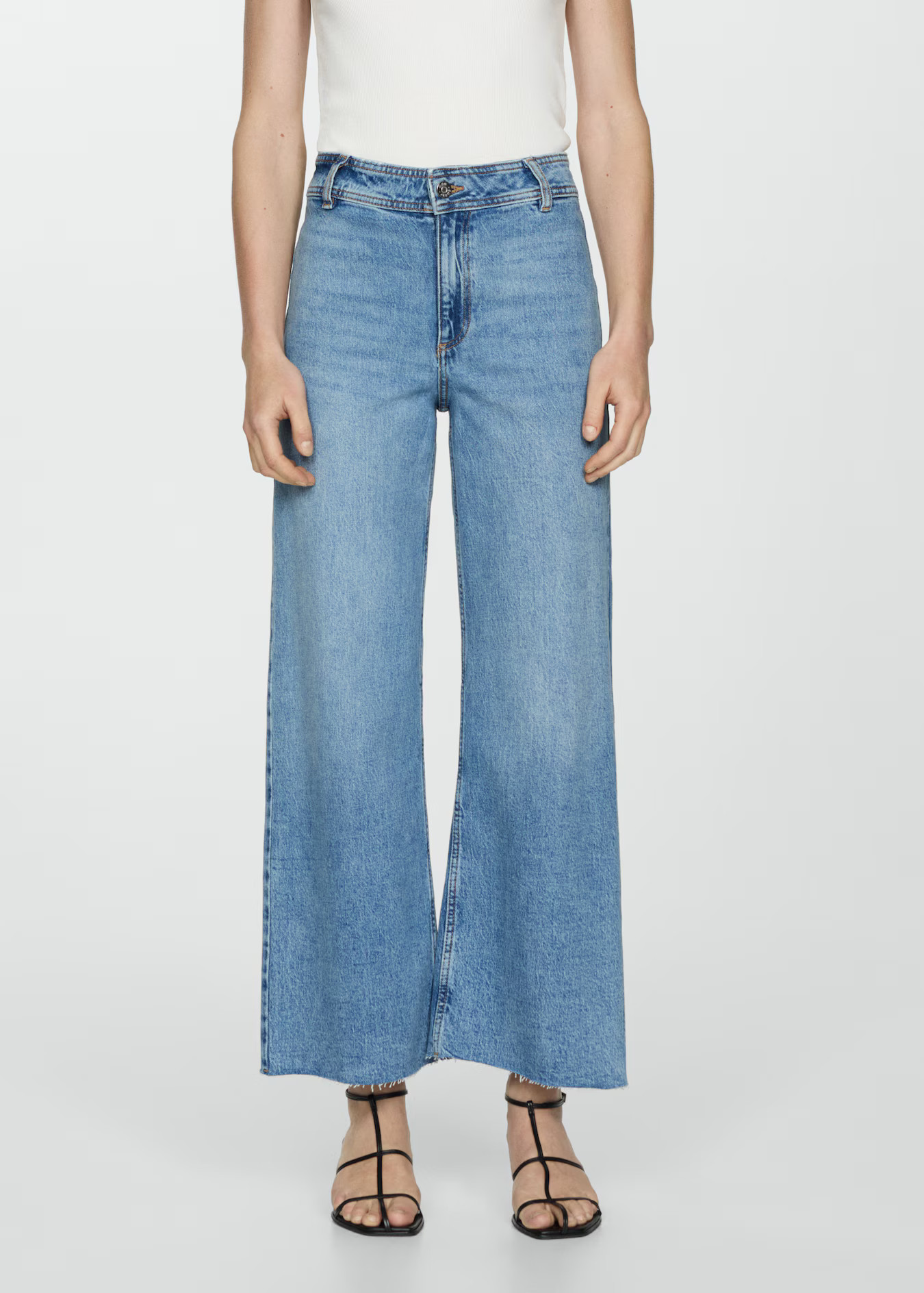 Catherin high-rise culotte jeans - Woman | MANGO USA | MANGO (US)