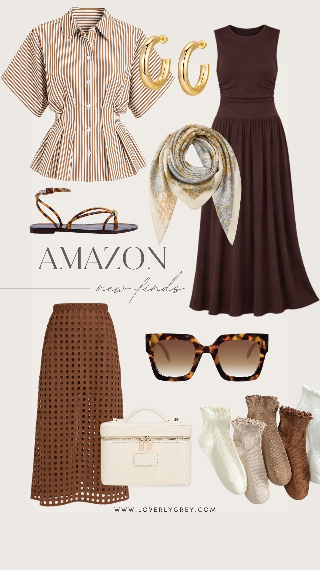 Warm chocolate browns and neutral accessories make these Amazon finds perfect for transitioning into fall. From flattering dresses and striped tops to tortoise accessories and elevated basics, these affordable pieces are easy to mix and match.

#LTKgrwm #LTKootd #LTKWorkwear
