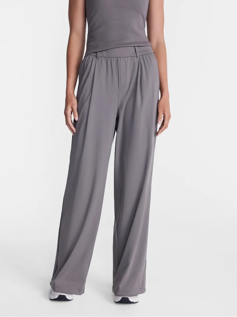 Avia Women's and Women's Plus Interlock Wide Leg Trousers, 31" Inseam, Sizes XS-4X | Walmart (US)