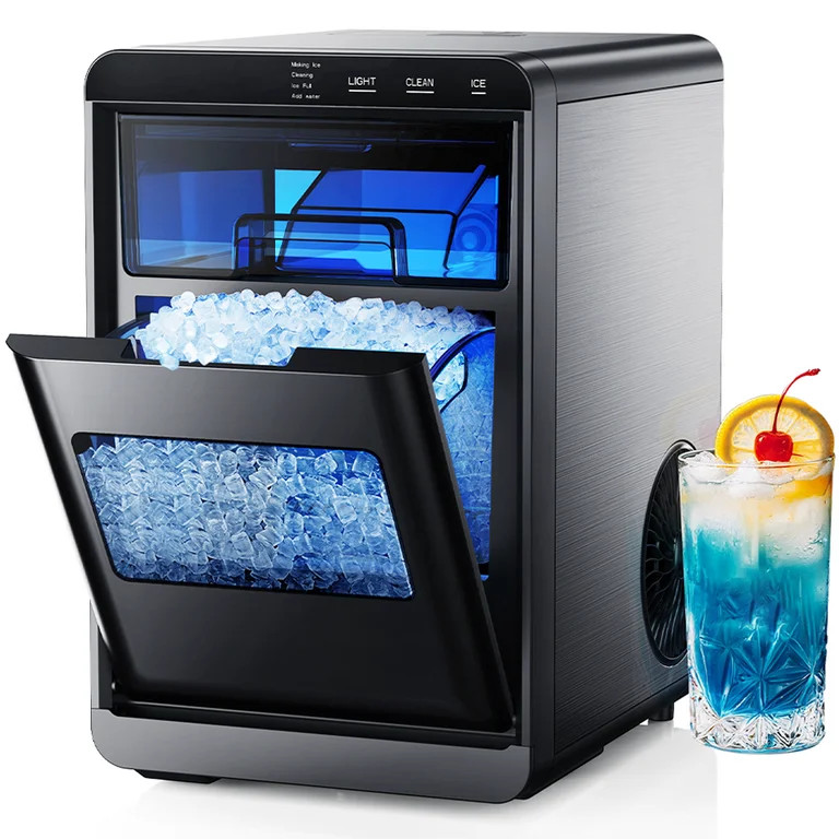 Simzlife Nugget Ice Maker Countertop, 44.9lbs per Day Chewable Pebble Nugget Ice Machine with Tou... | Walmart (US)