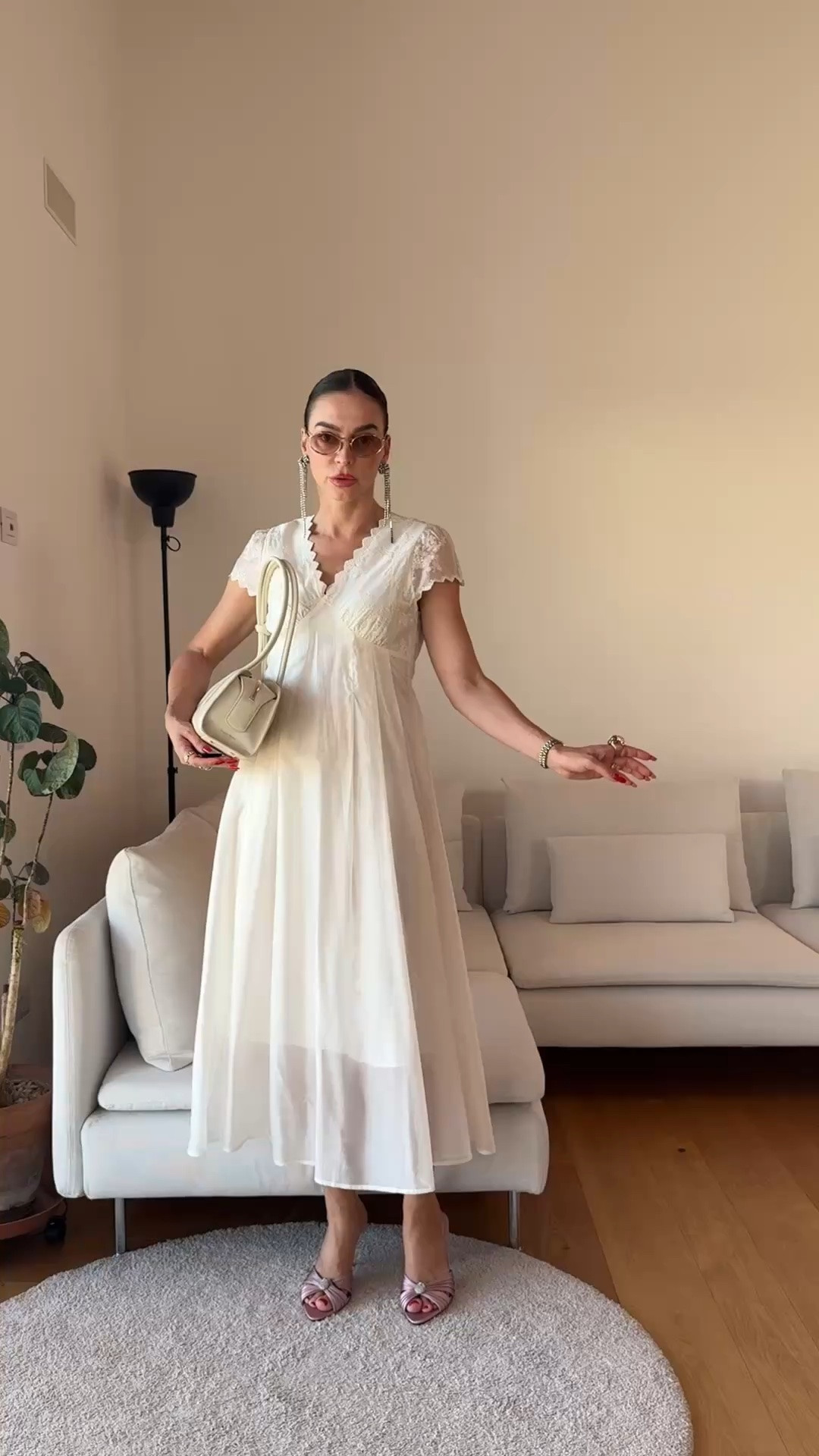 @SimpleRetro A D This is THE dress  😮‍💨

This is the dress I wore in Venice, and I genuinely lost count of how many times I was asked where it was from.

I’m wearing the Simple Retro Reagan Wavy V-Neck Jacquard Lyocell Dress in White.

For reference, I’m 173 cm (5’8”).

The shape is so beautiful and feminine, with the soft wavy V-neckline, delicate embroidered jacquard details and that incredibly flattering fitted waist before the skirt falls softly down.

It’s one of those dresses that looks special without feeling overdone.

Wear it with flat sandals or ballet flats during the day, then switch to heels and a beautiful bag for dinner, holidays or a special occasion.

I absolutely love this one, and after wearing it in Venice I love it even more.

🔎 Simple Retro dress, Simple Retro Reagan dress, white jacquard dress, white embroidered dress, romantic white dress, feminine summer dress, Venice outfit, Italy summer outfit, European summer style, elegant white midi dress, wavy V neck dress, jacquard dress, vacation dress, timeless summer dress, feminine outfit inspiration, romantic style

#LTKuk

#LTKFashionMonth #LTKeurope #LTKdresses