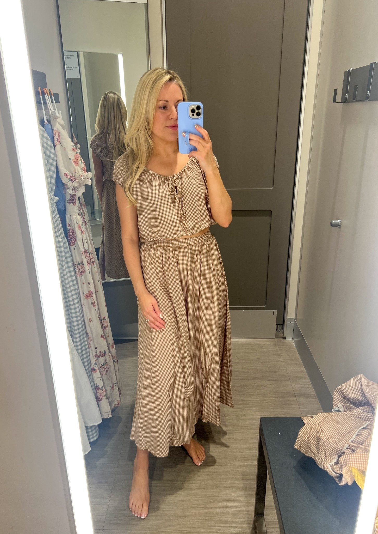 Thought this Target A New Day Gingham puff sleeve top and skirt set was so cute for spring western inspired outfit styling. 
Also comes in a yellow and white floral print. Pair with white cowboy books and accessories and perfect for a country concert or family photos. 

#LTKFestival #LTKootd #LTKSaleAlert