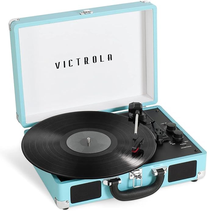 Victrola Journey+ Bluetooth Suitcase Record Player, Turquoise (VSC-400SB-TRQ-SDF) | Amazon (US)