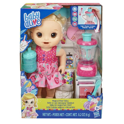 Baby Alive Magical Mixer Strawberry Shake Baby Doll (Blonde Hair) | Target