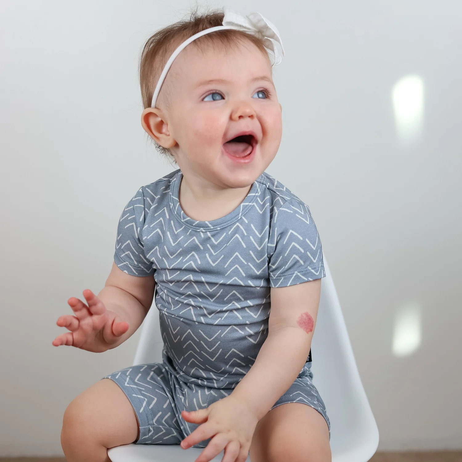 TWO PIECE SHORTIE SET- Blue Mud Cloth | millie + roo