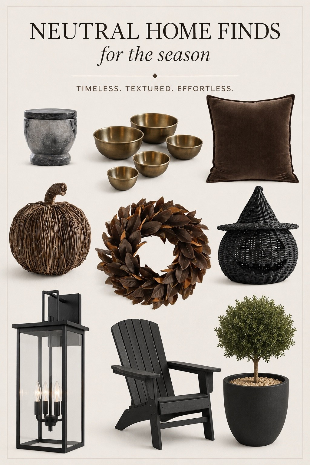 Neutral Home Finds for the Season | Cozy Fall Favorites

These elevated fall finds are giving designer home vibes with rich texture, warm brass, earthy browns, and timeless black accents. From cozy pillows and marble kitchen styling to statement wreaths and woven pumpkins, these are the pieces I’m loving to create a warm, collected home this season.

#LTKSeasonal #LTKHome #LTKSaleAlert