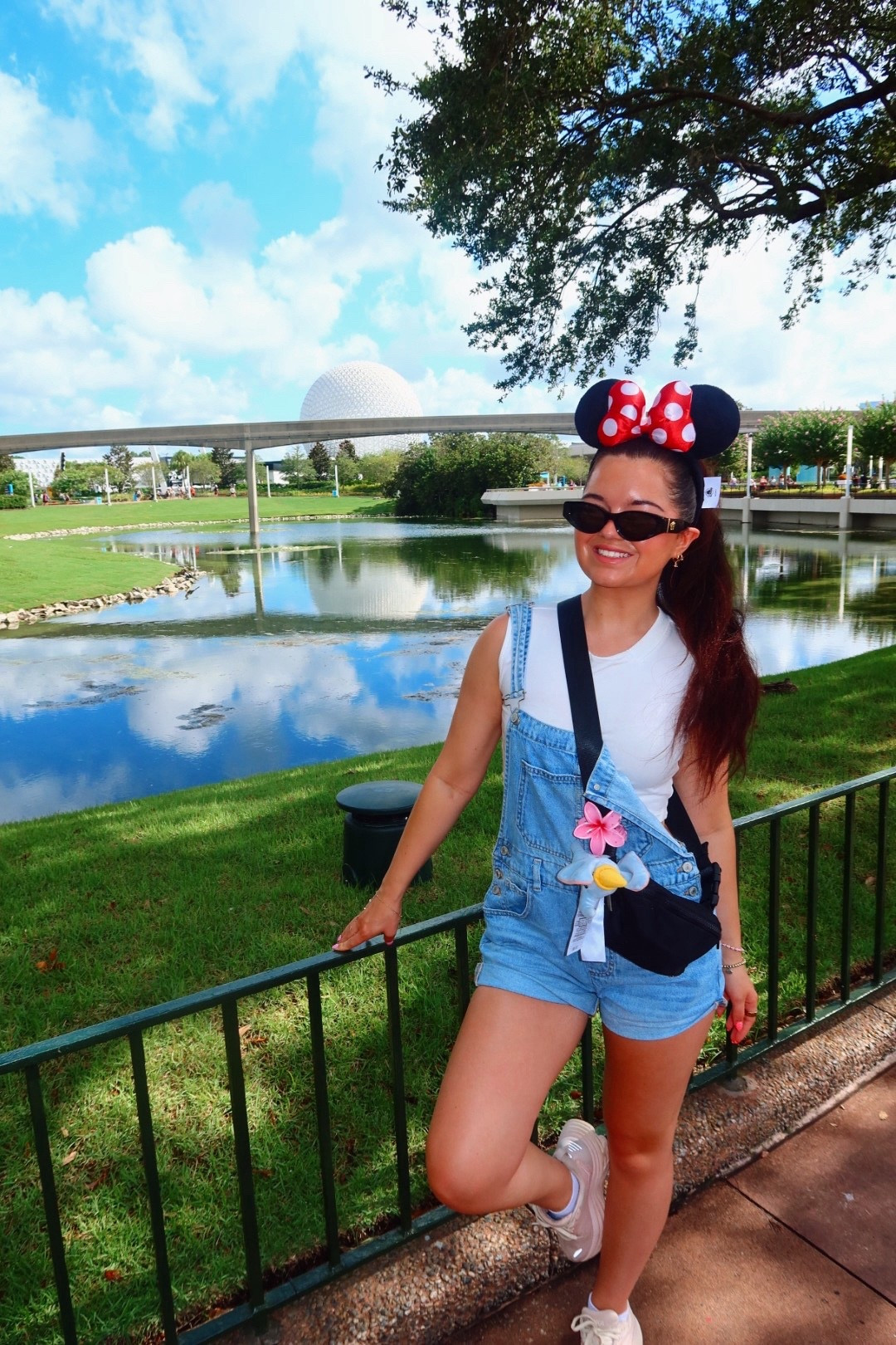 cute and comfy disney world outfit! 🎀🐭 wearing size xs in tank and overalls & 6 in shoes! 

#LTKFindsUnder50 #LTKSeasonal #LTKStyleTip