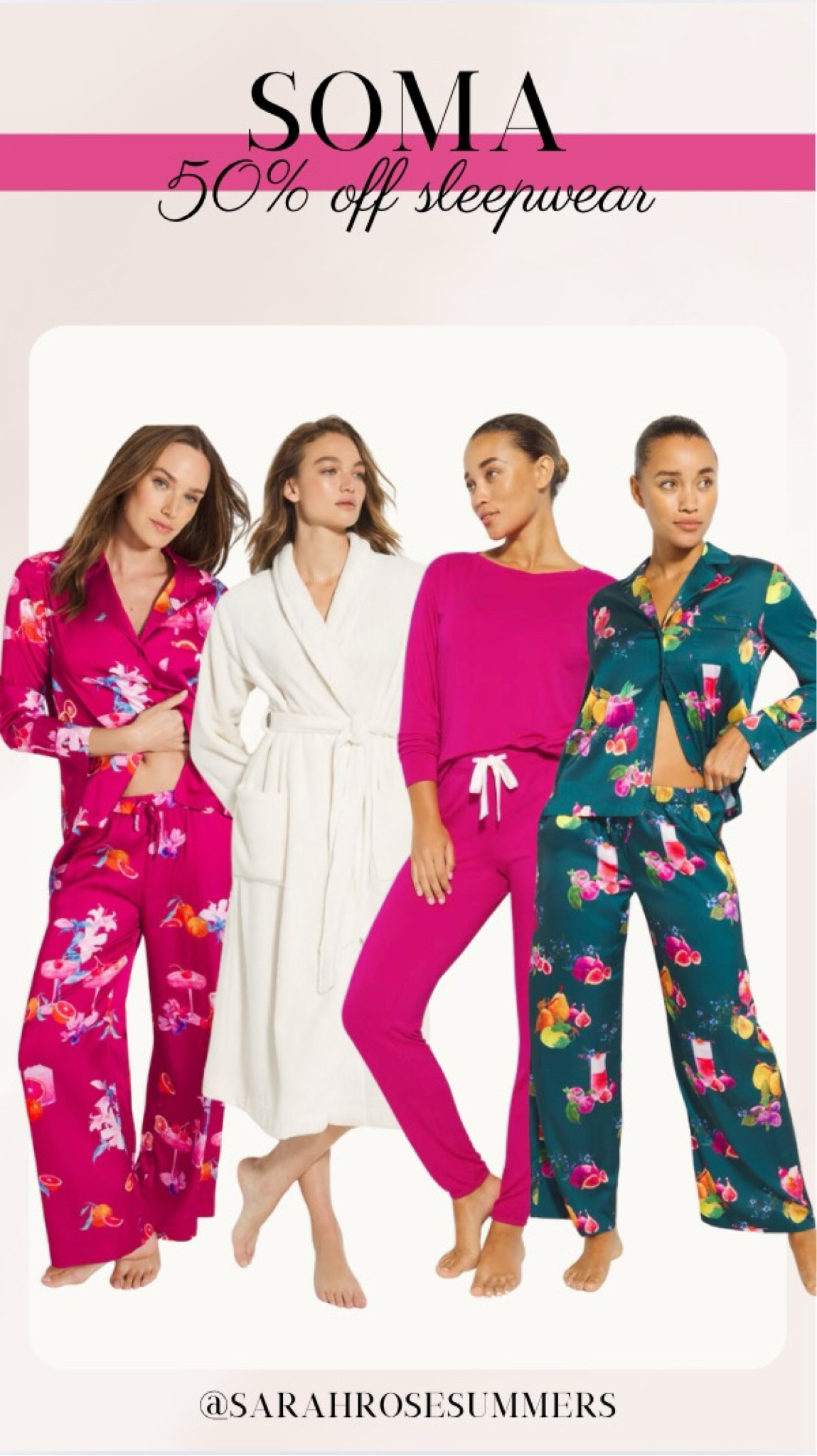 Soma 50% off sleepwear. Standard shipping ends 12/18 at noon. Robes on sale. Slippers on sale for $15. Matching pjs on sale. Gift for her

#LTKStyleTip #LTKGiftGuide #LTKSaleAlert