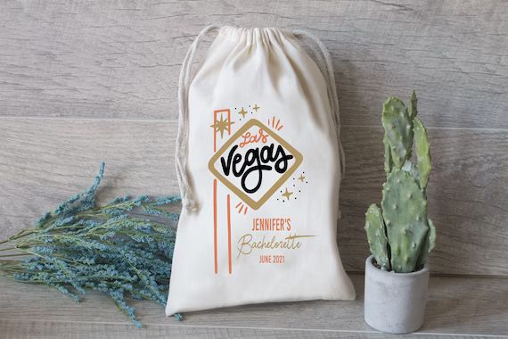 Las Vegas Bachelorette Party, Hangover Kit, Drawstring Favor Bags, Personalized bags for Bachelor... | Etsy (US)