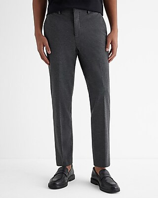 Express Men's Slim Charcoal Gray Knit Suit Pants | Express