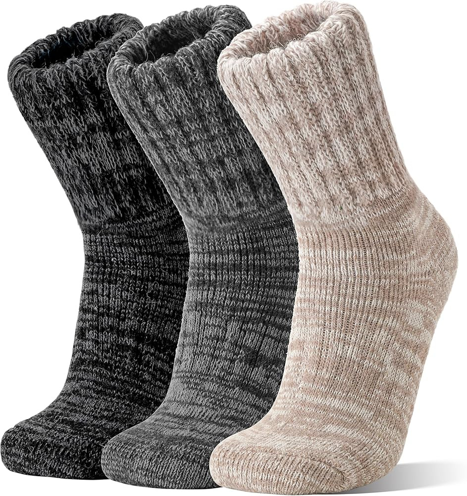 Sandsuced Merino Wool Boot Socks Thermal Warm Thick Winter Cozy Hiking Work Socks for Women Men 3... | Amazon (US)